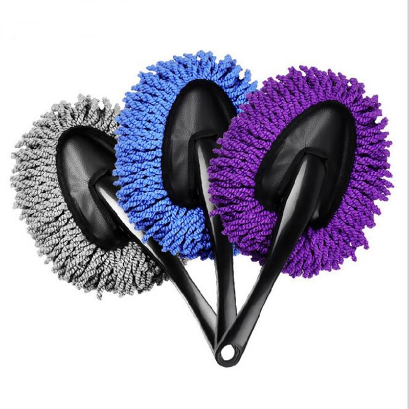 ٱ ڵ   û   귯   ۱    ȸ 귯 ڵ  ڵ û /Multifunctional Car Duster Cleaning Dirt Clean Brush Dusting Tool Mop Blue Pu